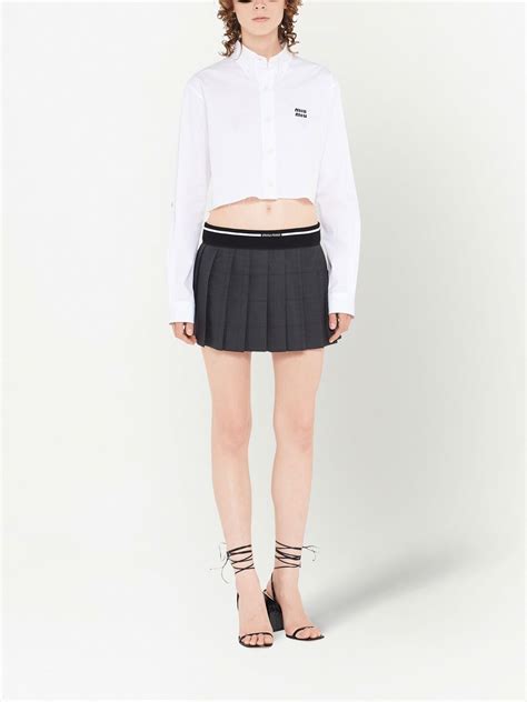 miu miu plaid mini skirt